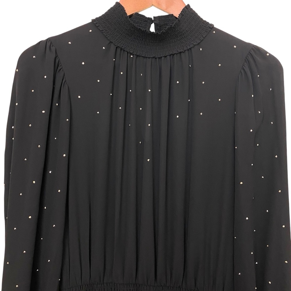 White House Black Market Black Long Sleeve Dress Sz Small - Picture 4 of 12